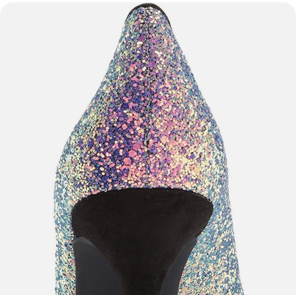 Jessica Simpson Women's Lael Blush Iridescent Platform Pumps - Picture 4 of 5